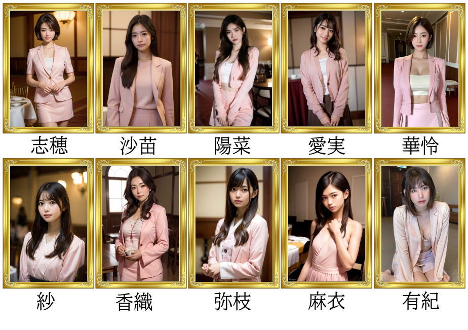 東京で在籍中のコンパニオン一覧画像!総勢300名以上の東京に住む宴会コンパニオンが接客サービスを行います!